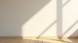 Ścianka działowa na drewnianej podłodze