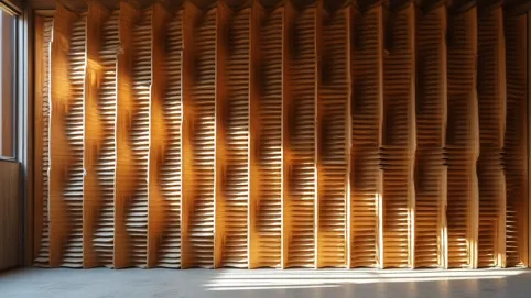 Ścianka z lameli obrotowych