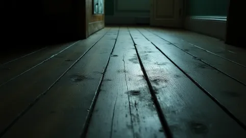 Skrzypiącą podłoga z desek