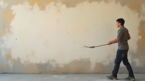 Smugi po malowaniu wałkiem