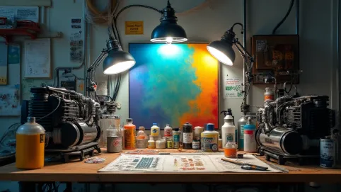 Stacja do malowania Aerografem