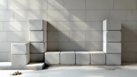 Stawianie ścianki działowej z bloczków