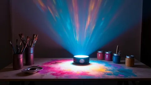 Stolik do MALOWANIA z projektorem