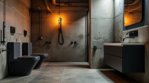 Styl Industrialny Łazienka