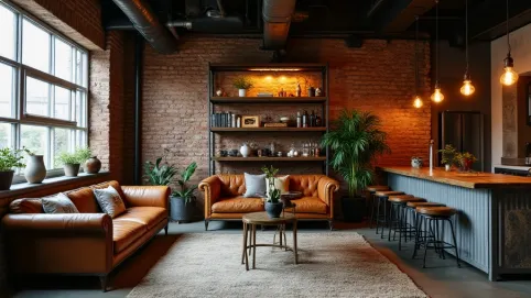 Styl Industrialny Salon Z Aneksem