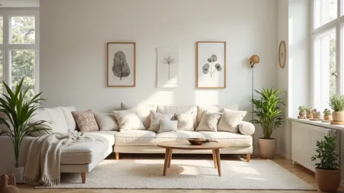 Styl skandynawski salon aranżację