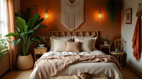 Sypialnia Boho Inspiracje