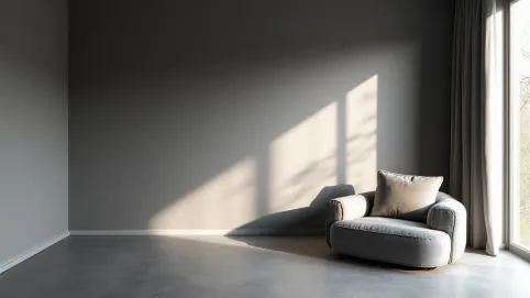 Szare ściany w salonie