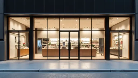 Szklana ściana z drzwiami cena