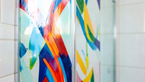 szkło malowane do łazienki