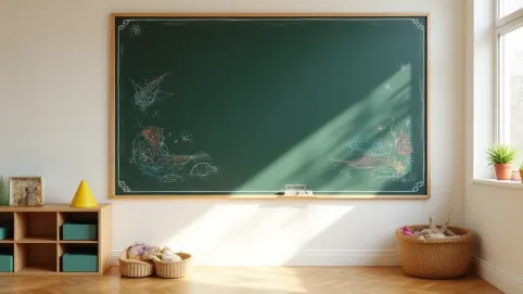 Tablica kredowa dla dzieci na ścianę