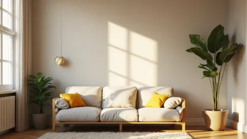 Tapeta w salonie na jednej ścianie