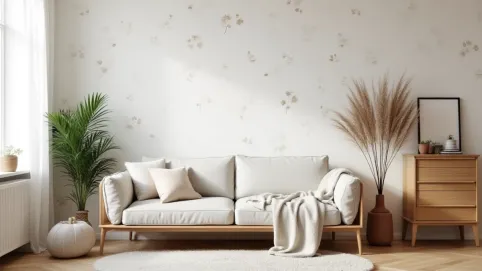 Tapeta w stylu skandynawskim do salonu