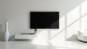 telewizor na ścianie  jak ukryć kable