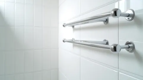 Wieszak na ręczniki ścienny chrom