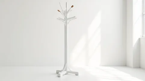 Wieszak ścienny biały do przedpokoju