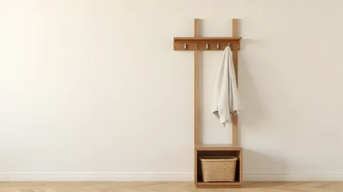 Wieszak ścienny drewniany do przedpokoju