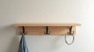 Wieszak ścienny z półką 50 cm