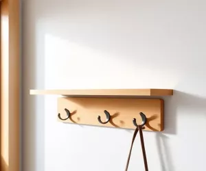 Wieszak ścienny z półką 50 cm