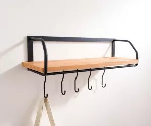 Wieszak ścienny z półką 60 cm