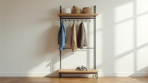 Wieszak ścienny z półką do przedpokoju