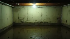 Wilgotna ściana w piwnicy