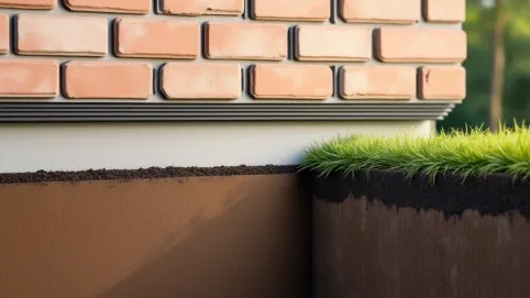 Wykończenie elewacji przy gruncie