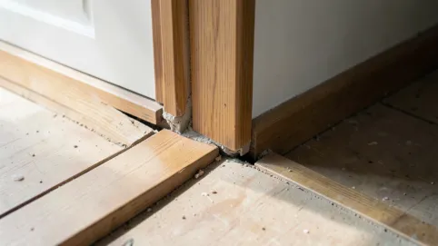 wykończenie ościeżnicy przy podłodze