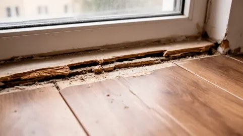 wykończenie paneli pod oknem balkonowym