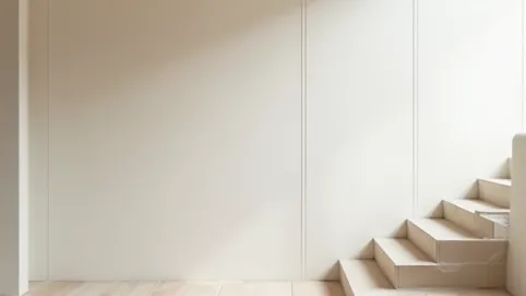 wykończenie ściany przy schodach