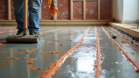 Wylewanie posadzki na ogrzewanie podłogowe