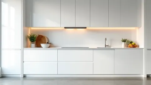 Wysoki połysk jaki kolor ścian do białych mebli w kuchni