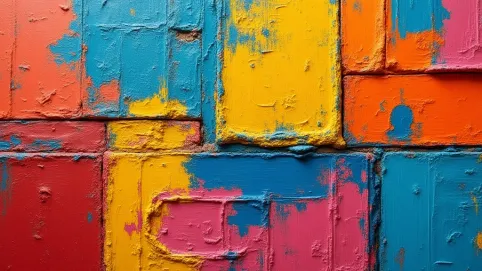 Wzory na ścianie malowane farbą