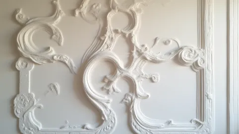 Wzory z gipsu na ścianie