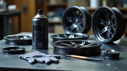 Zestaw do malowania felg grafit