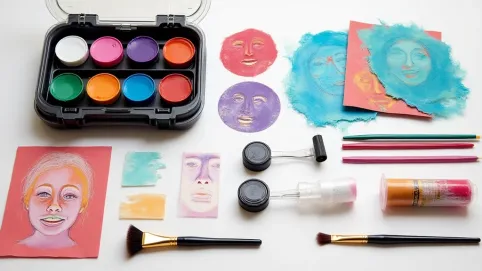 Zestaw do malowania twarzy z szablonami