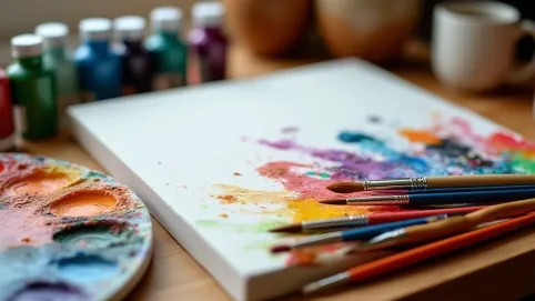 Zestaw pędzli do malowania akrylami