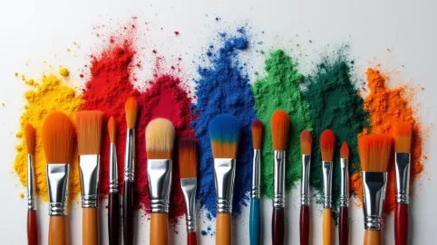 Zestaw pędzli do malowania farbami