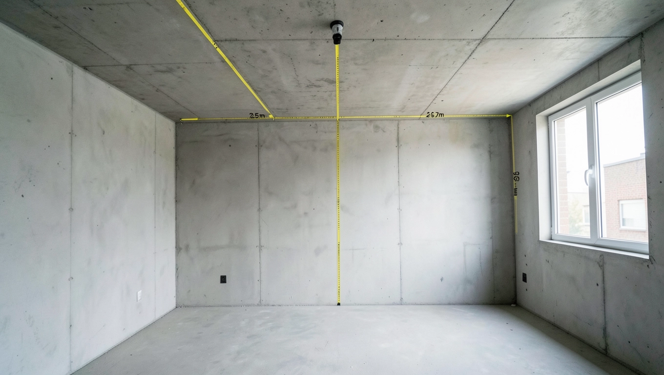 Sprawdzanie wysokości w mieszkaniu