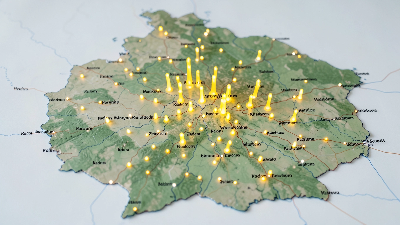 Średnie ceny malowania pokoju w 300 miastach