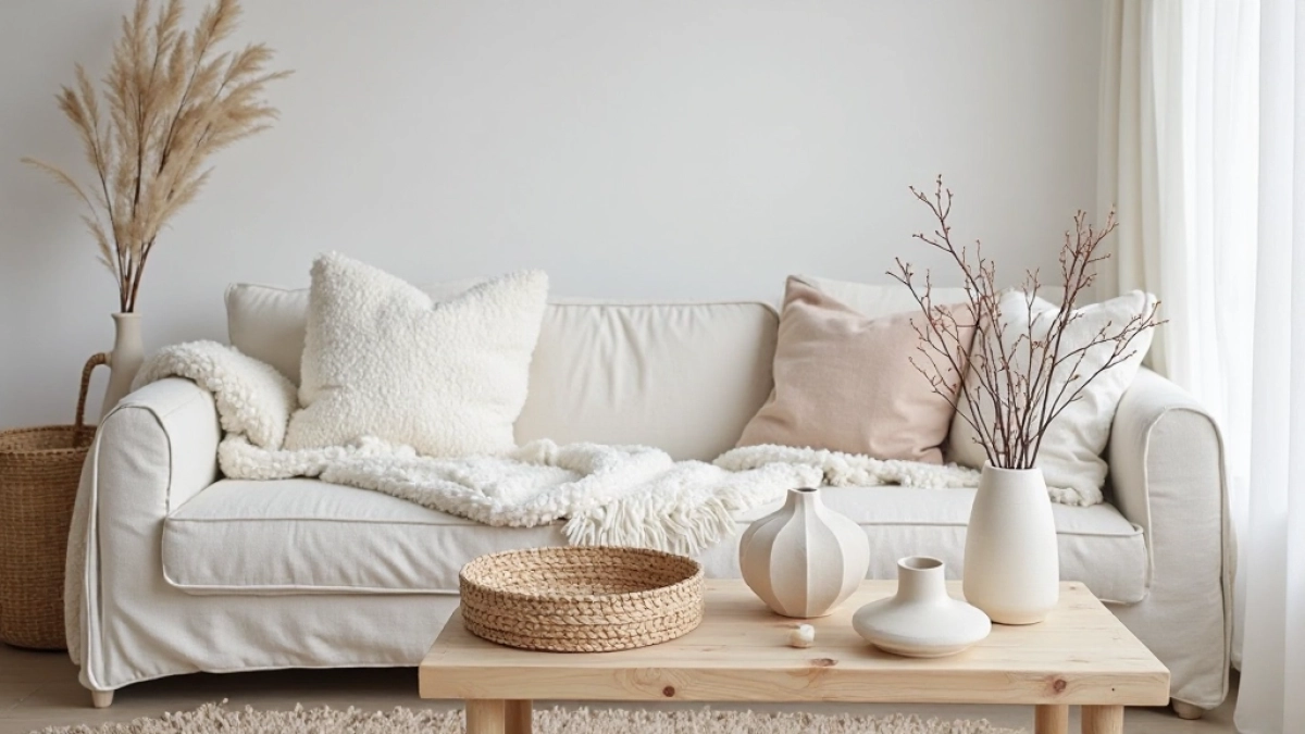 Styl skandynawski salon dodatki