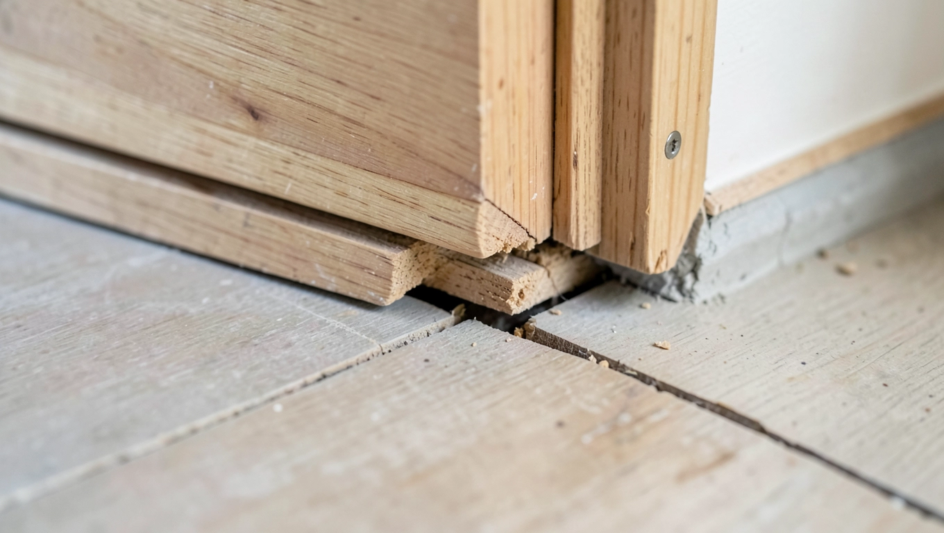 Szczeliny ościeżnicy przy podłodze – problemy