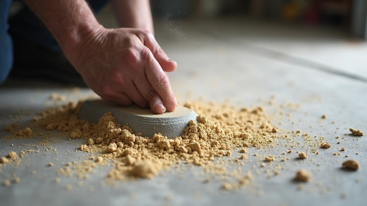 Szlifowanie betonu papierem ściernym