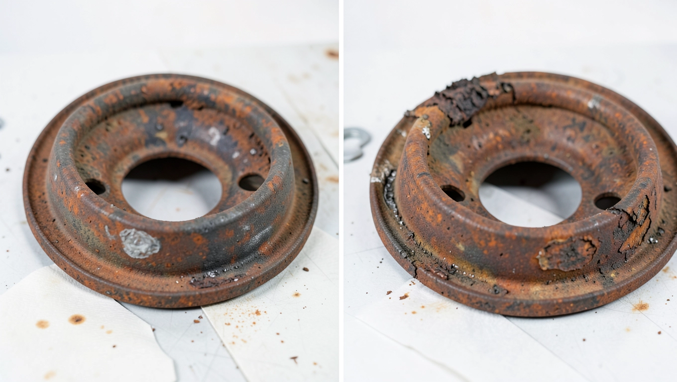 Usuwanie rdzy z felg stalowych