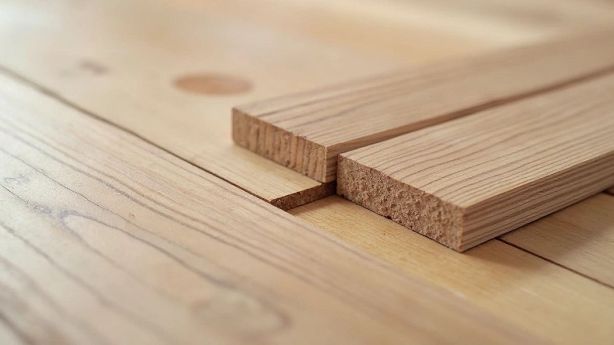 wykończenie lameli przy podłodze