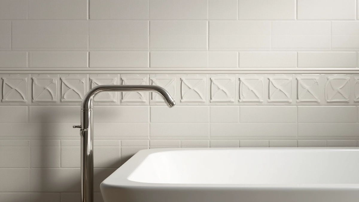 Wykończenie płytek przy ścianie