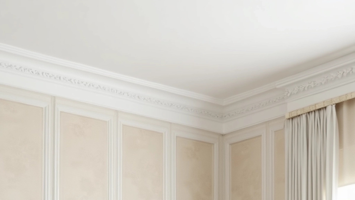 wykończenie tapety przy suficie