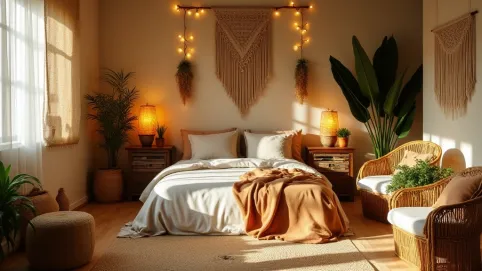 Sypialnia Boho