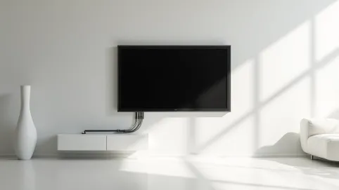 telewizor na ścianie  jak ukryć kable